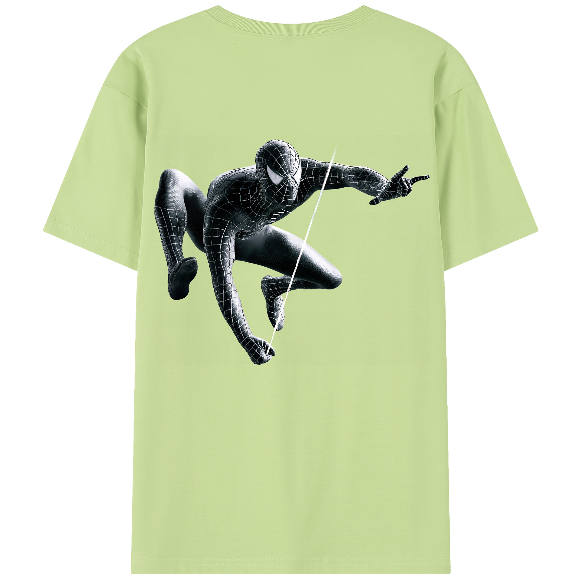 （画像用） Spider Man スパイダーマン 綿100％半袖Tシャツ（背面プリント）